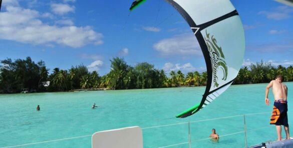 Kitsurfing à Bora Bora