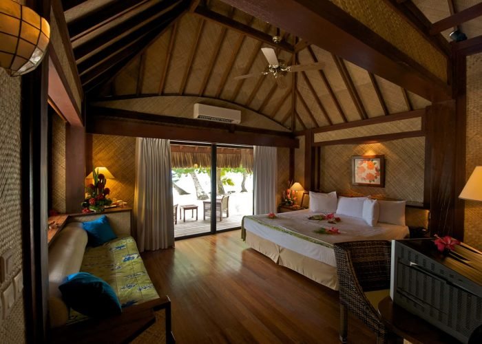 Hôtel Maitai Polynesia 3* à Bora Bora - Intérieur d'un Bungalow Plage.