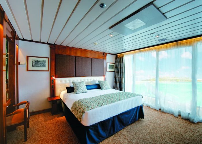 Croisière Paul Gauguin – Ponant. Chambre d'une Grande Suite.