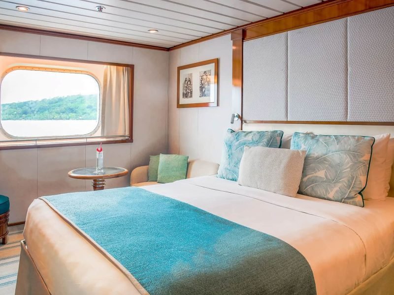 Croisière Paul Gauguin – Ponant - intérieur de la cabine fenêtre