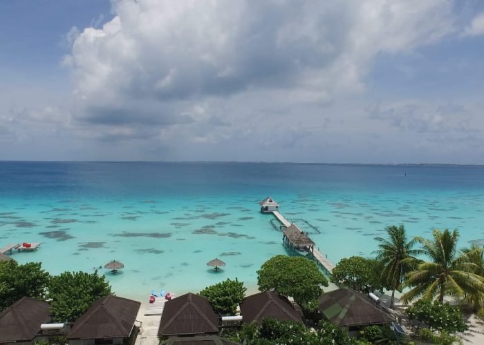 subtiles-tahiti-fakarava-pension-havaiki-lodge-4©havaiki-lodge Pension Havaiki Lodge à Fakarava - vue aérienne sur la pension et le lagon