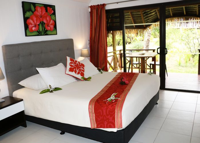 Hôtel Hibiscus 2* à Moorea. Intérieur d'u Bungalow Supérieur Jardin.