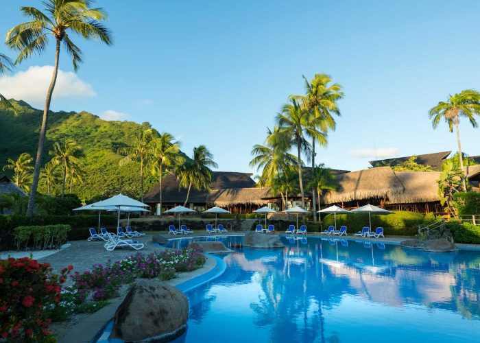 Hôtel Hilton Lagoon Resort & Spa 5* à Moorea. Piscine de l'hotel.