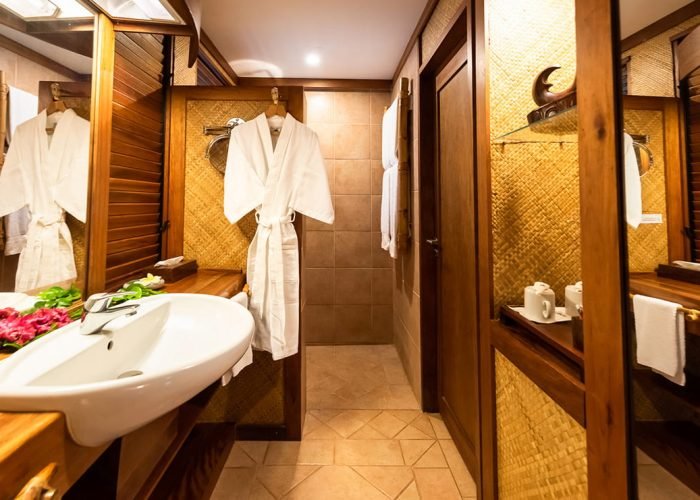 Hôtel Le Nuku Hiva by Pearl Resorts 3* à Nuku Hiva – Salle de bain d'un bungalow.