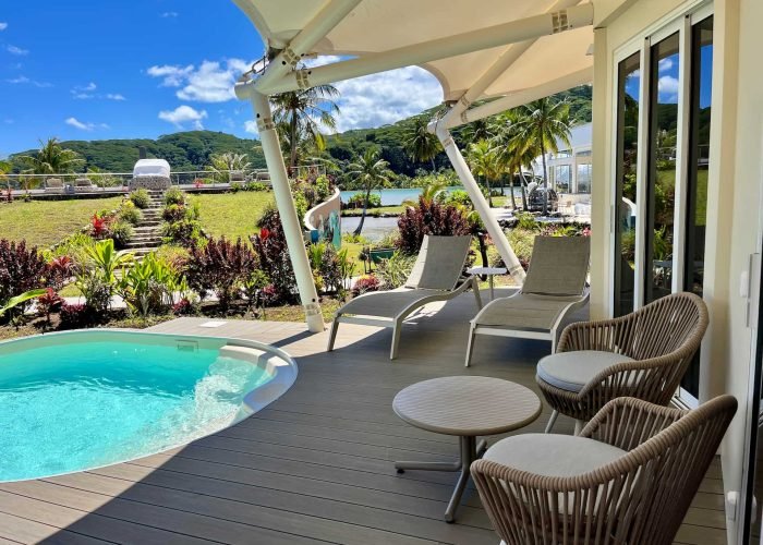 hôtel apatoa Raiatea - villa luxe terrasse et piscine
