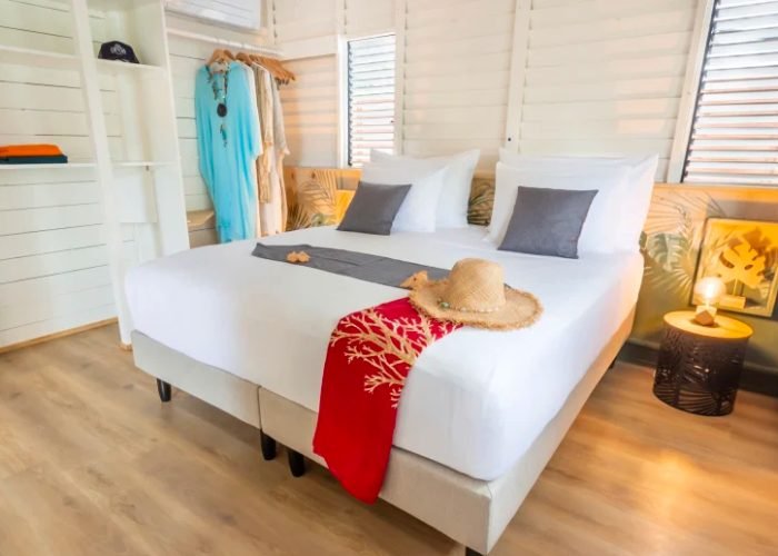 Hôtel Opoa Beach 3* à Raiatea - Chambre du Bungalow Famille.