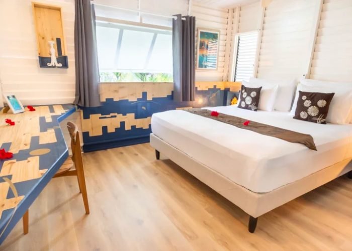 Hôtel Opoa Beach 3* à Raiatea - deuxième chambre du Bungalow Famille.