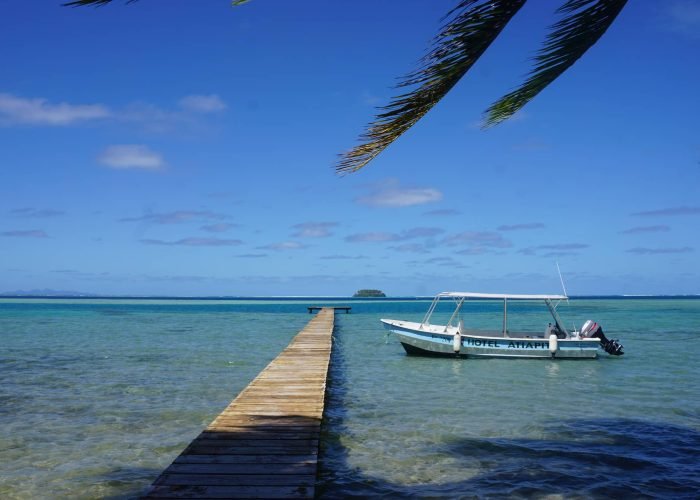 Pension Atiapiti à Raiatea - ponton de la pension et lagon.