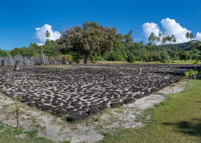 Vua panoramique sur le Marae Taputapuatea à Raiatea.