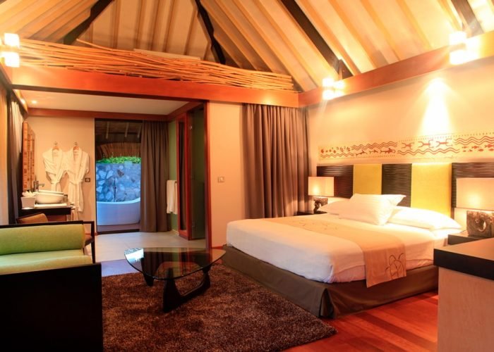 Hôtel Kia Ora Resort & Spa 4* à Rangiroa – Intérieur d'une Suite Famille.