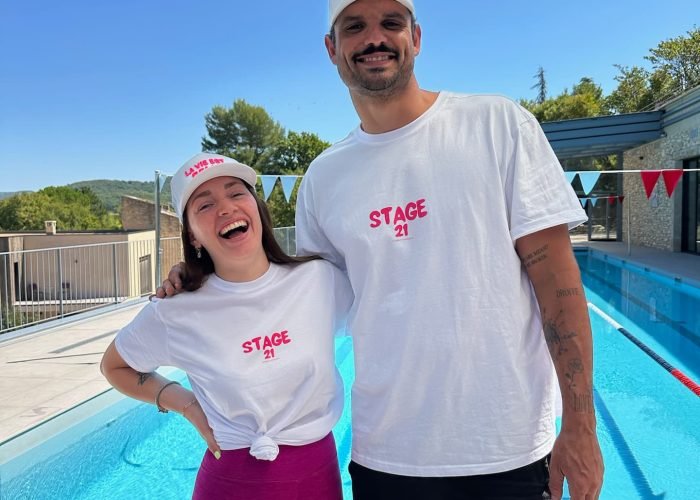 stage 21 Tahiti - florent manaudou et une coach