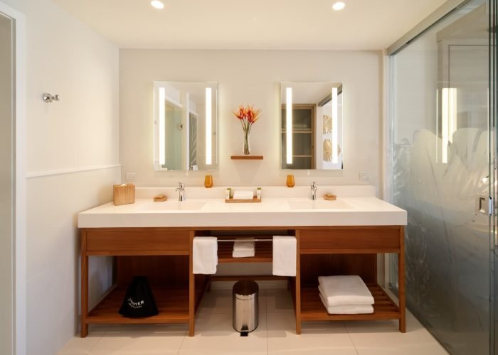Hôtel Hilton Tahiti 4* - salle de bain du chambre, double vasques