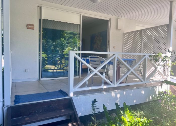 Pension de la plage - terrasse d'une chambre famille