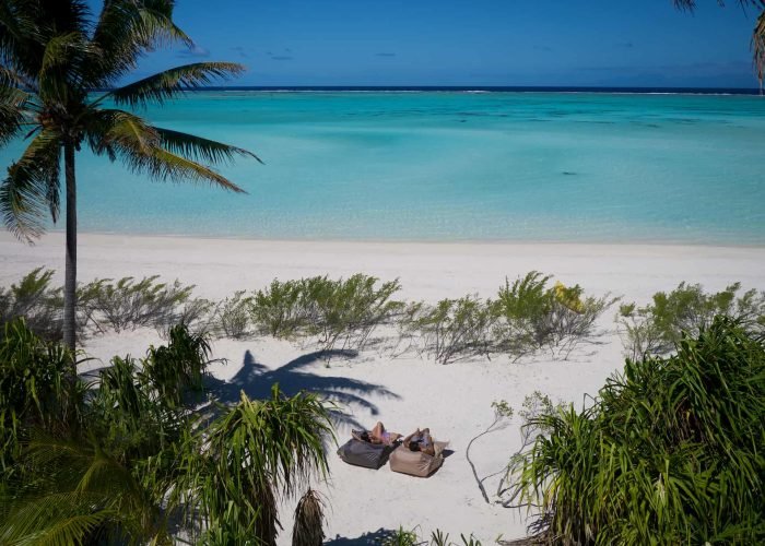 Hôtel the Brando 5* à Tetiaroa - plage privée d'une villa plage avec piscine privée.