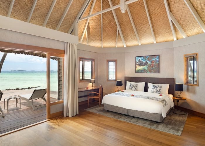 subtiles-tahiti-tikehau-hôtel-le-tikehau-by-pearl-resorts-9©le-tikehau-by-pearl-resorts Hôtel Le Tikehau by Pearl Resorts 4* - intérieur d'un Bungalow Plage.